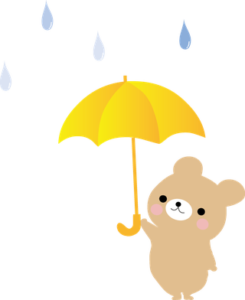 クマと傘